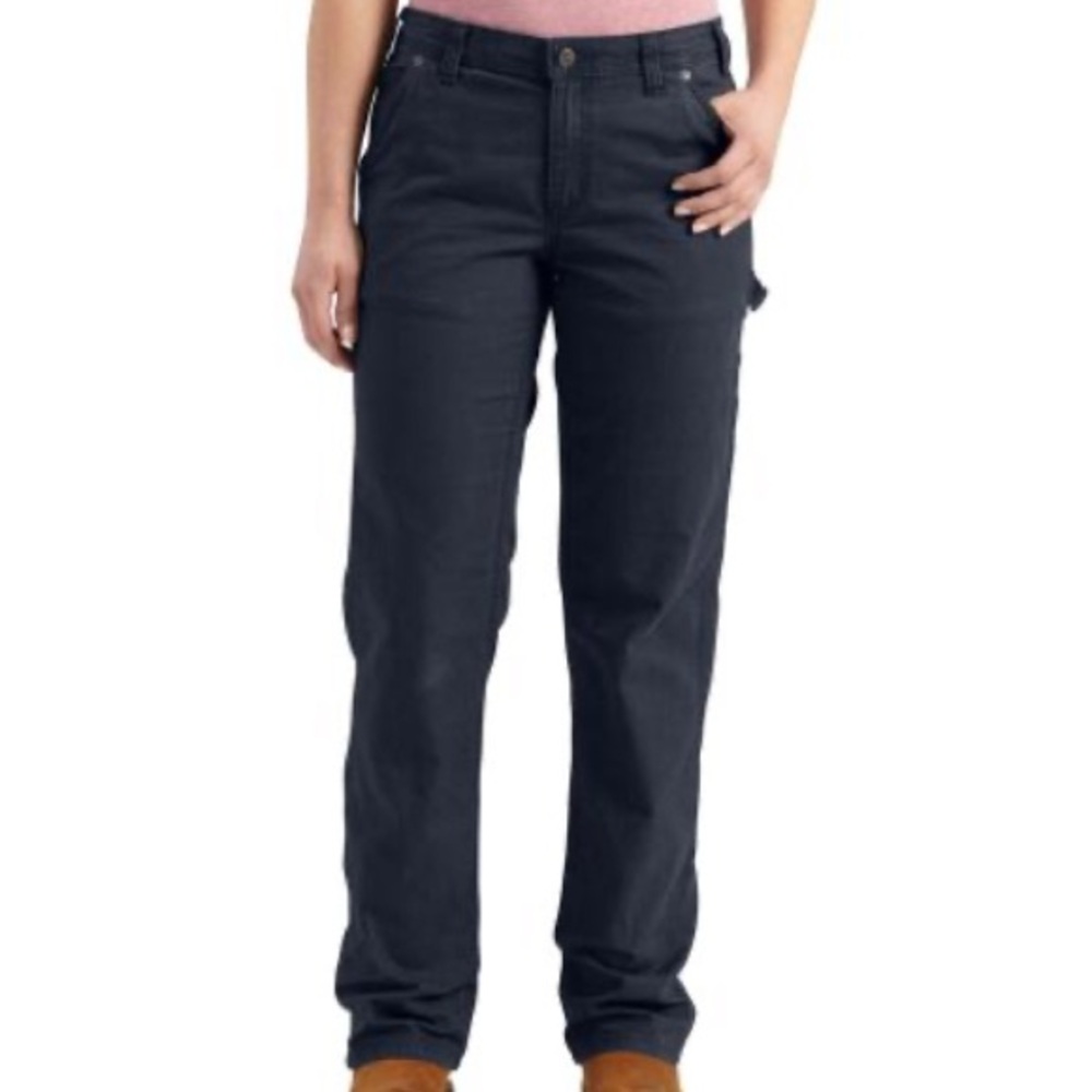 Carhartt Women's Work Gear Straight Leg Pants - Dark Blue/Gray